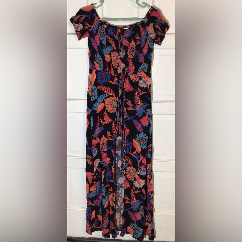 Davi & Dani Floral Maxi Skort Dress
